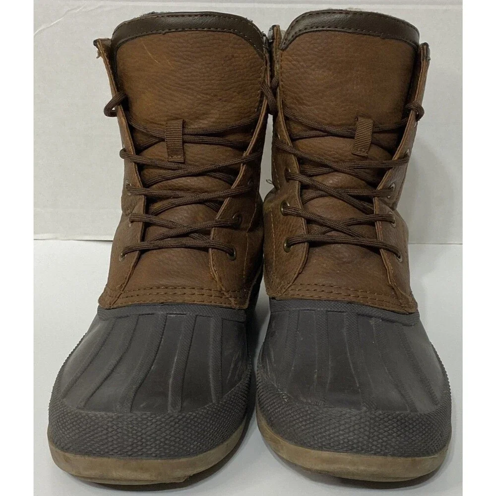 Men's Crown Vintage Weatherproof Lace Up Boot Brown Size 10m Jaxtin